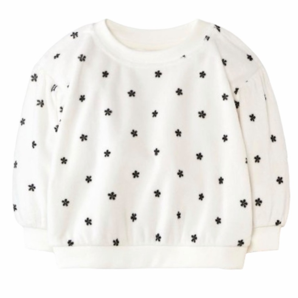 Cat & Jack Baby Girls' Cozy Velour Floral Sweatshirt